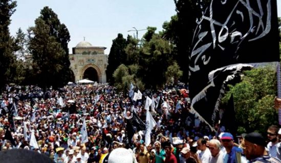 احتشاد ضخم لحزب التحرير في المسجد الأقصى عقب صلاة الجمعة